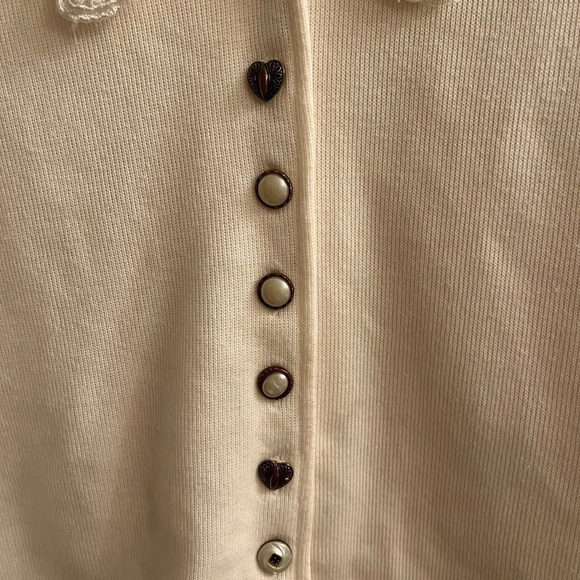 VIVRE~ HEAVY CROPPED~-BLOUSE/SWEATER~M - Picture 4 of 9